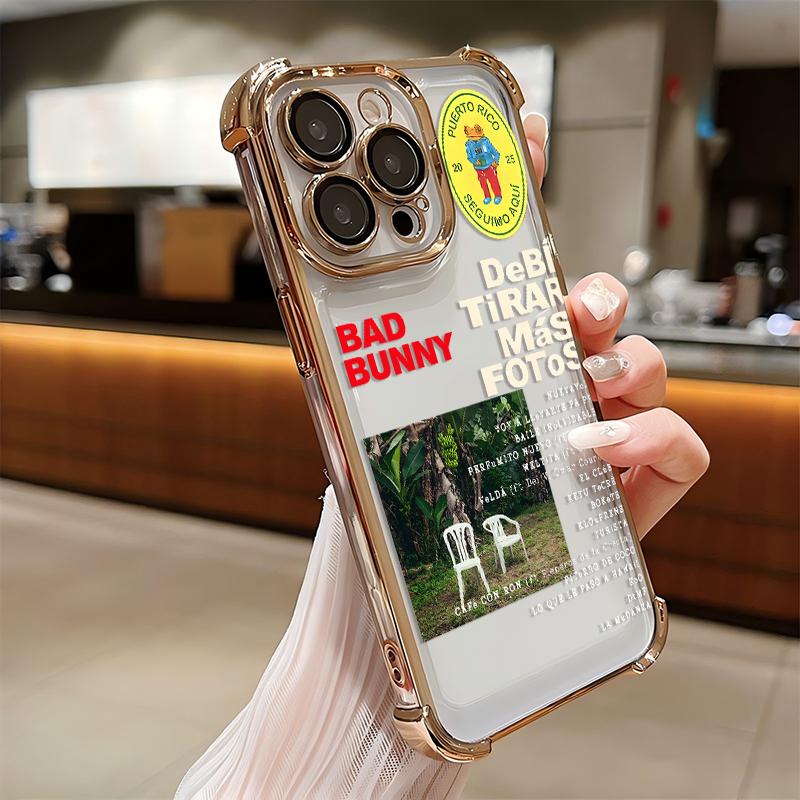 Популярные мужские певцы B-Bad и B-Bunny Покрытие Чехол для телефона Для iPhone 17 16 15 14 13 12 11 Pro Max X XR XSMax 7 8 Mini Air Plus