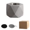 Tabletop Fire Pit Bowl for Halloween Christmas Decorations - Concrete Table Top Fireplace Indoor Outdoor Portable Rubbing