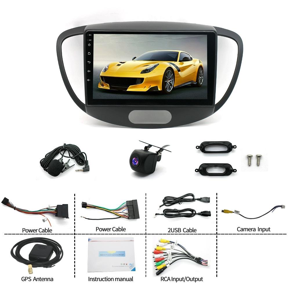 Android 13 автомобильное радио CarPlay GPS Navi WIFI совместимо с Hyundai i10 2007-2013