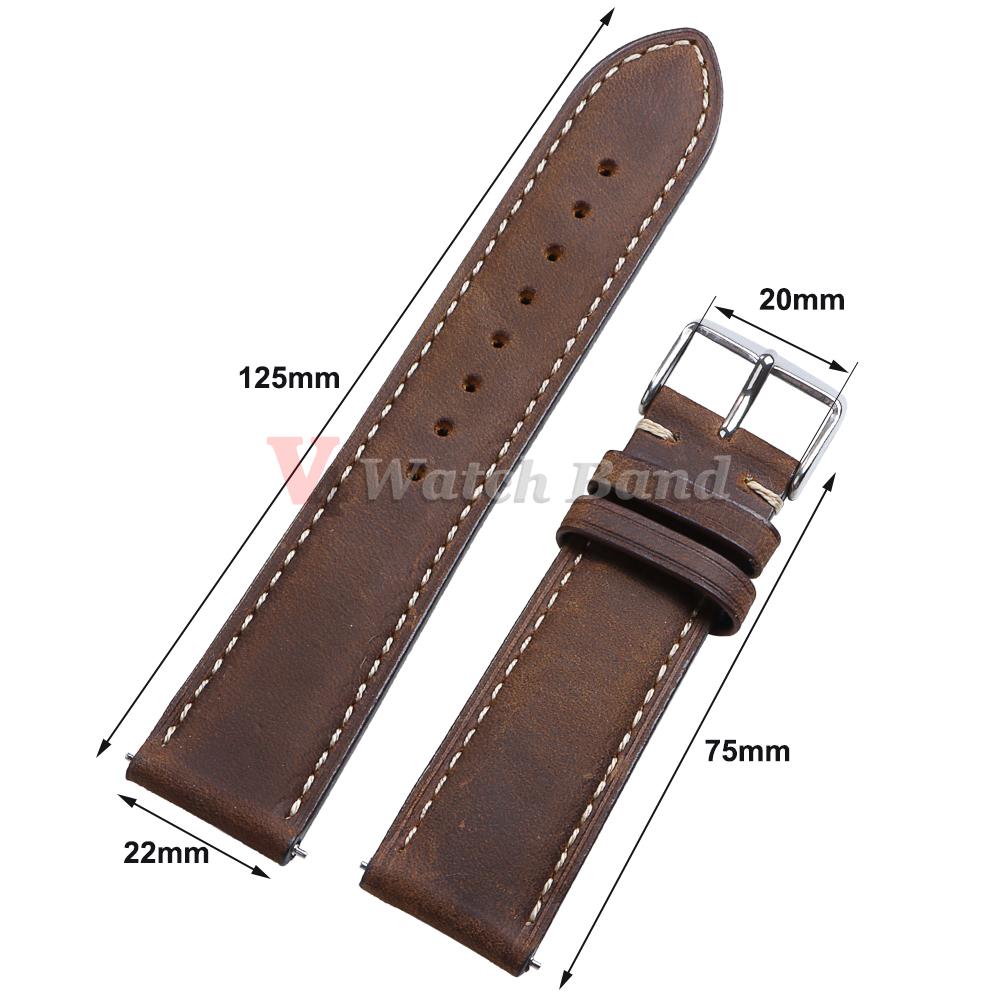 Ремешок из коровьей кожи с прошивкой для Omega 18 мм 20 мм 22 мм для браслета Rolex для Seiko темно-коричневый серый винтажный кожаный ремешок для часов