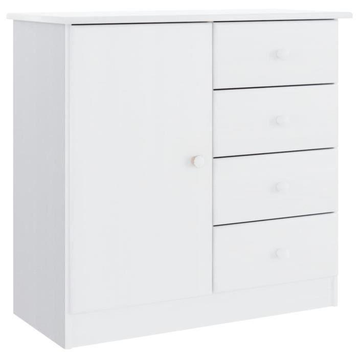 VidaXL Buffet ALTA blanc 77x35x73 cm bois massif de pin 353944