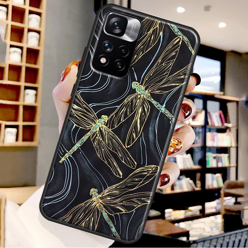 Чехол 'Стрекоза' для Xiaomi Redmi Note 12 11 10 9 8 Pro Note 12S 11S 10S 9S Чехол для Redmi 9 10 12 C