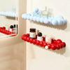 Punch Free Cloud Suction Cup Storage Rack Wall Mounted Wall Display Shelf  Bathroom