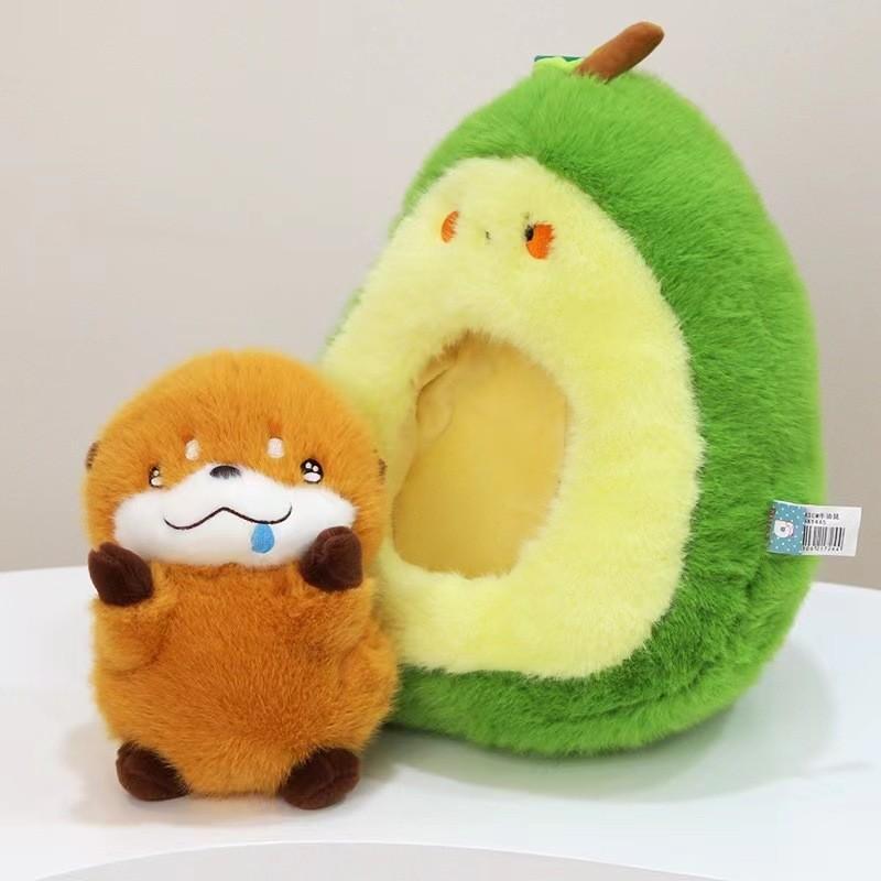 Fruit Kiwi Capybara Peach Plush Toy Animal Fruit Stuffed Doll Set Transformed