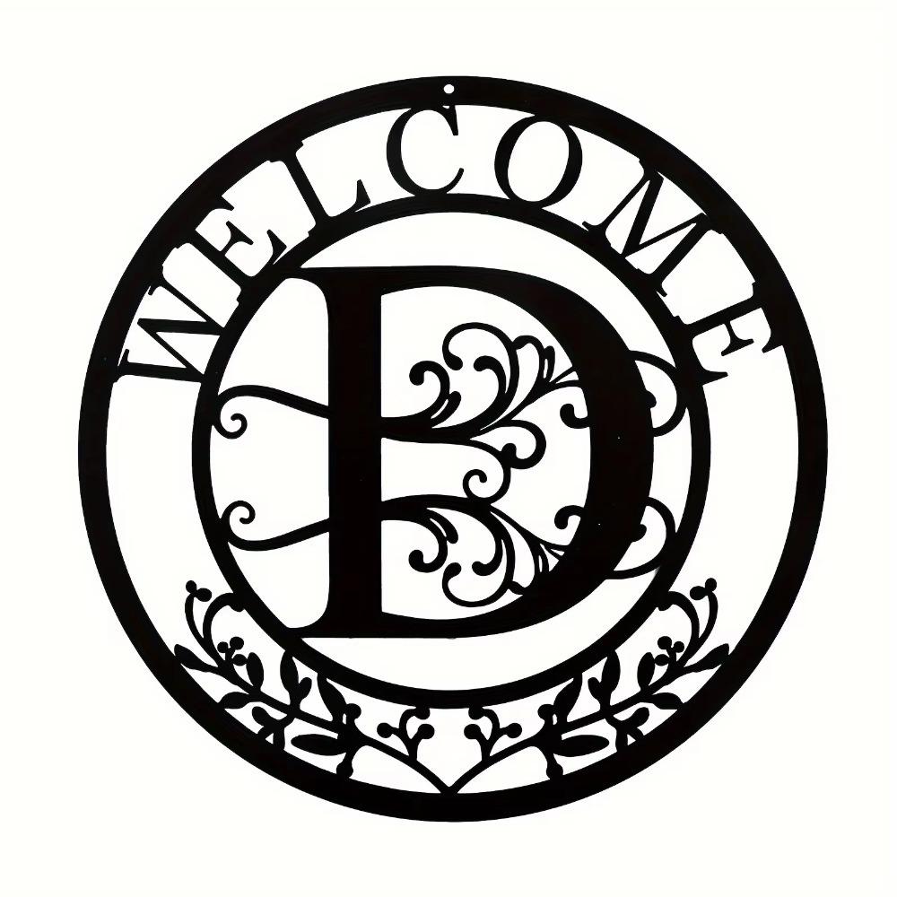 Фамилия Металлические Знаки Фамилия Знак Фамилия Знак Фамилия Металлический Знак Разделенная Монограмма Подарок На День Рождения 12-дюймовая Буква D Настенная Подвеска