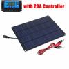 30W Solar Panel+20A/30A/60A Charge Controller&Clip Set 12V Battery Charger Energy Charging Plate Power Bank for Car Home Travel