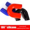 ID1-80mm Length100mm Black Universal 180° Silicone Tubing Hose Connector Car Intercooler Turbo Intake Pipe Silicone Pipe Coupler