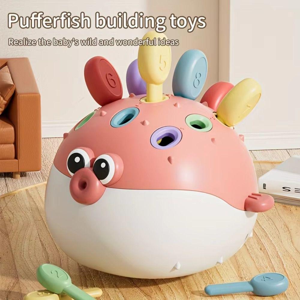 Early Education Pufferfish Children's Toys Insertion Pufferfish Puzzle Toy Various Holiday Gifts