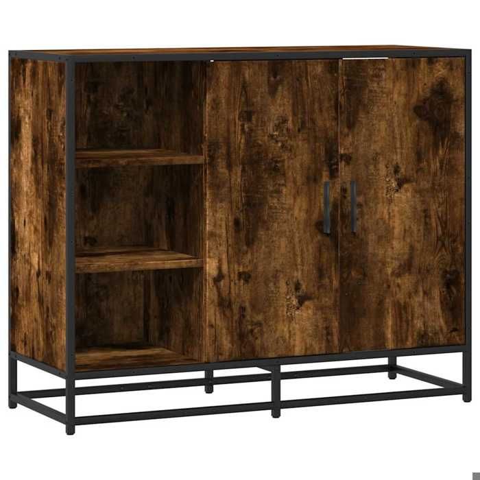 VidaXL Buffet chêne fumé 92x35x76 cm bois d'ingénierie 849021