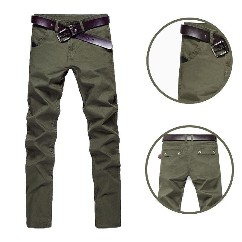 Four Seasons Wear Новые мужские повседневные брюки Свободные прямые рабочие брюки Военные зеленые рабочие брюки мужские износостойкие