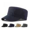 Unisex Summer Flat Top Military Cap, Breathable Perforated Baseball Hat for Outdoor Hiking