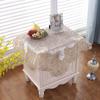 Квадратная скатерть, белый золотой бархат, прикроватная тумбочка, скатерти для обеденного стола, вышитое кружево, домашнее полотенце, чехол для стула, чехол от пыли