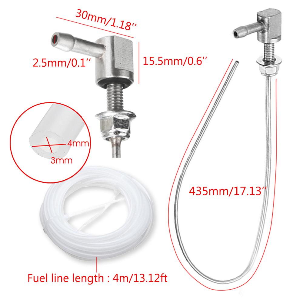 Car Heater Fuel Stand Pipe Hose Gas Tank Pick up Clip Pipe Tube Line with 4 Clamps For Webasto Eberspacher VW T5 T6