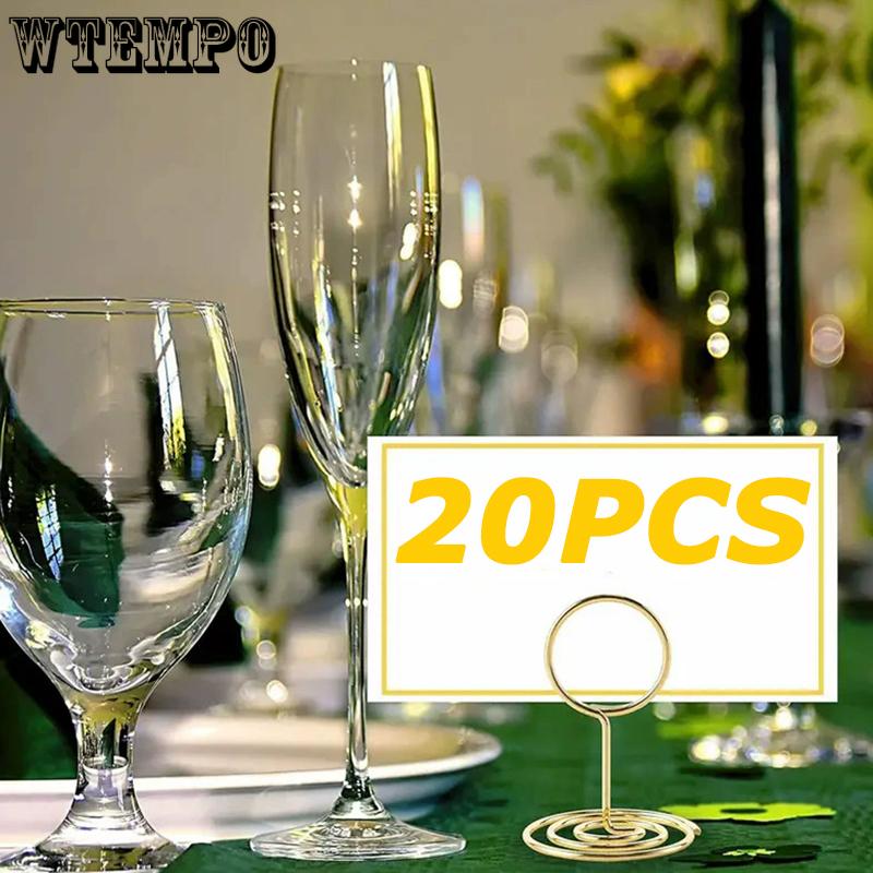 WTEMPO Роскошные металлические держатели для номеров столов, элегантные подставки для карточек, идеально подходящие для свадеб, вечеринок, офисов, особых мероприятий, настольные вертикальные держатели карточек