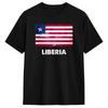 Happy Liberia Independence Day Liberia Liberian Flag T-Shirt for   Vintage Pure Cotton Tees Crewneck Short Sleeve T Shirt