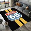 Ретро Америка Исторический Маршрут 66,Мать Дорога,Мать ДорогаКовер для Гостиной Спальни Дома Дивана,Прикроватный Коврик Нескользящий Коврик для Пола