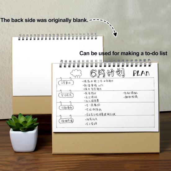 2026 Desk Calendar Spiral Bound January To December 12 Months Weekly Monthly Schedule Planner