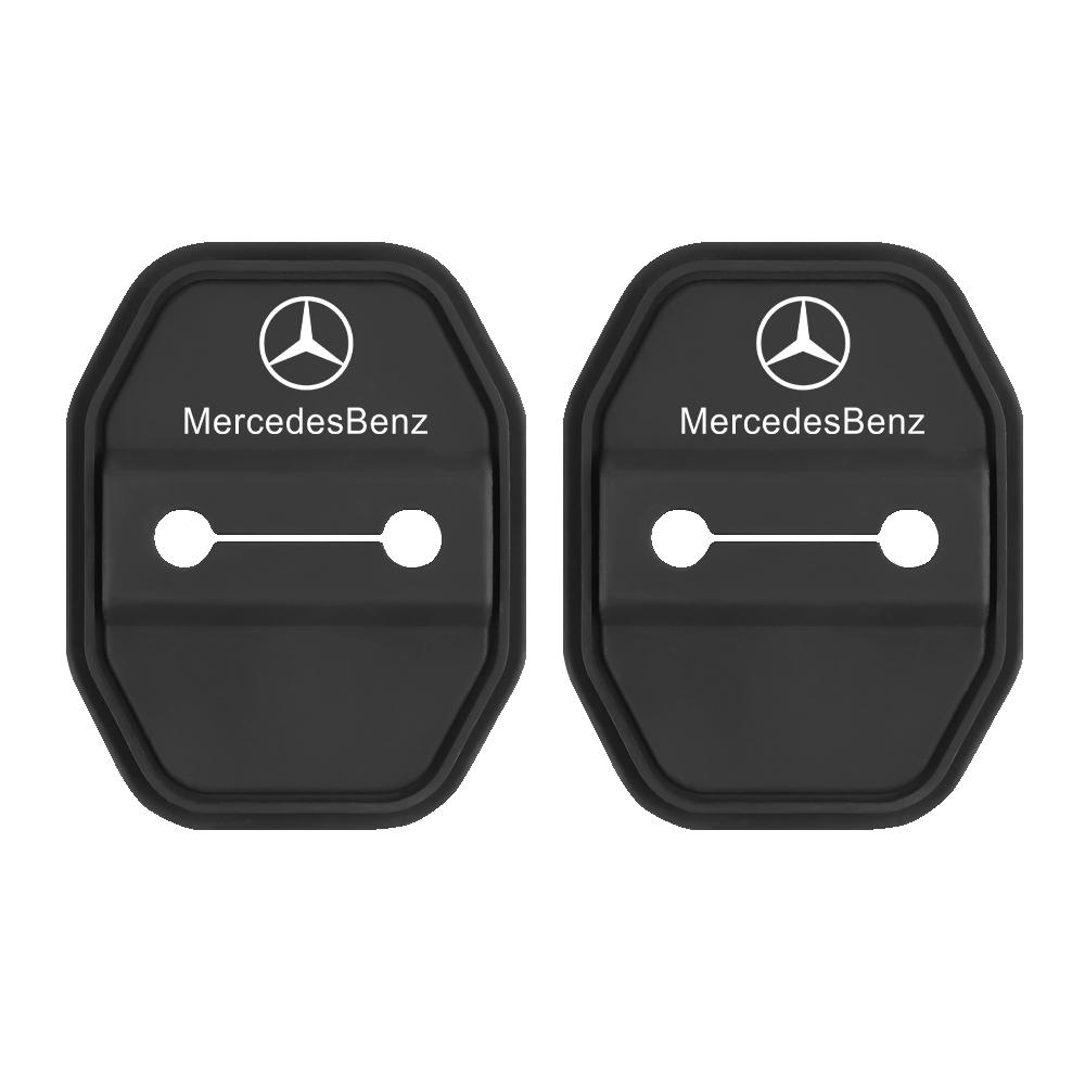 GLC GLB 2/4pcs Silicone Car Door Lock Buckle Protector Cover For Mercedes Benz AMG W204 W213 W205 W211 W176  W164 Cla Smart  Ac