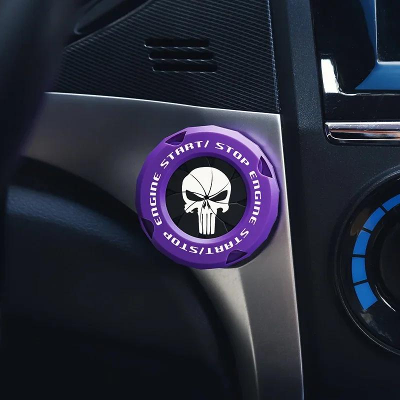 Крышка кнопки запуска и остановки автомобиля Onekey, декоративная наклейка для салона автомобиля, защитный чехол для переключателя зажигания и запуска двигателя, мотоциклетное кольцо StartRing