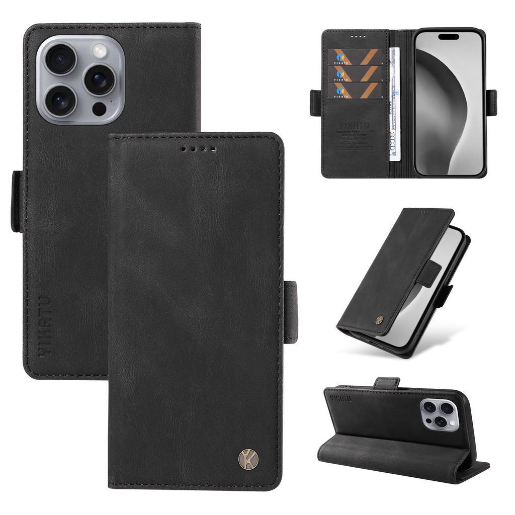 Чехол-кошелек из нубуковой искусственной кожи с отделениями для карт и боковой пряжкой для iPhone XS,XR,XS Max,SE,iPhone 7,8,7Plus,11,11Pro,11Pro,12,13,14,15,16...