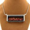 Stones and Minerals. Raw Spinel Necklace. Rectangle Model.