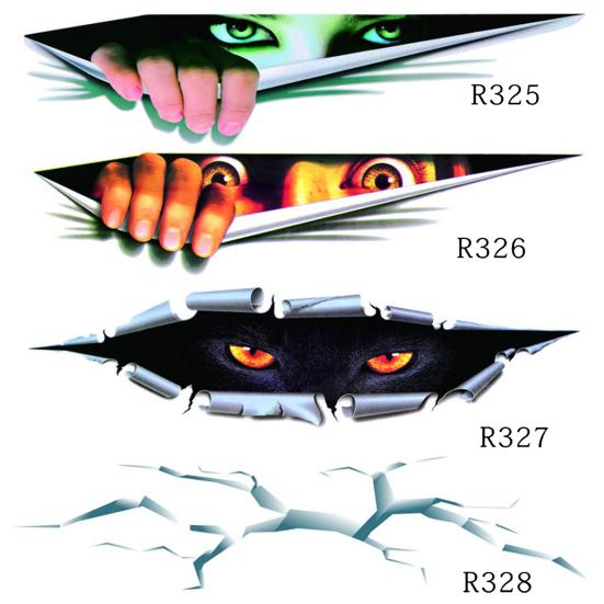 3D Автомобильная наклейка, креативная модифицированная наклейка, выглядывающая в глаза, водонепроницаемый автостайлинг