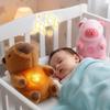 Cute Capybara Breathing Sleep Plush Toys Baby Sleep Companion Sound and Light Creative Doll Toy for Boys Girls Birthday Gift