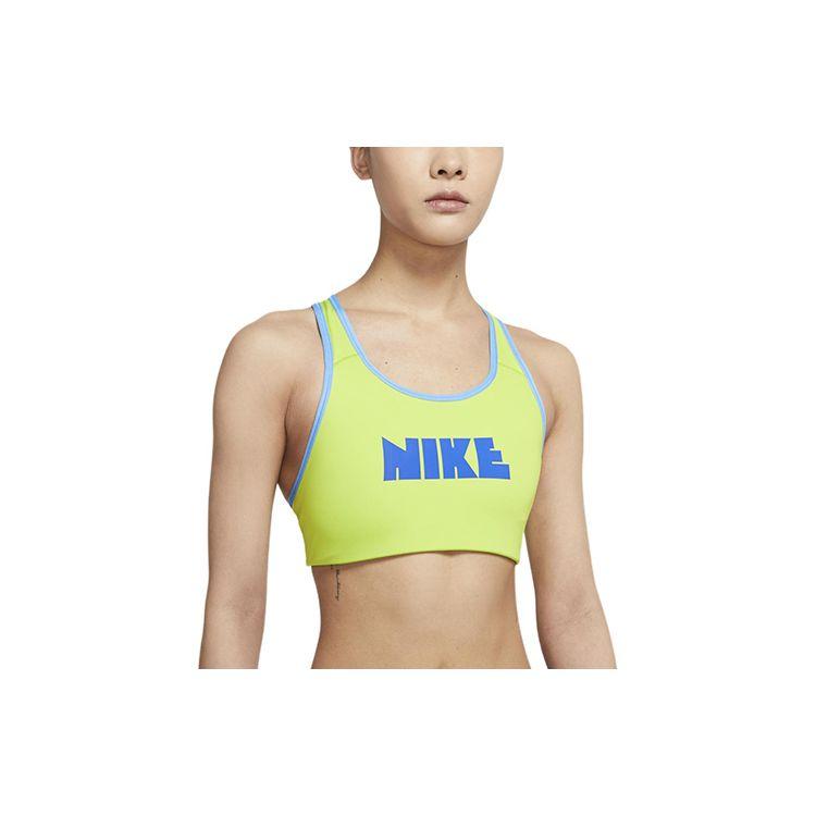 Nike Спортивный бюстгальтер Dri-FIT Swoosh Circa Printed Logo, женское нижнее белье, атомно-зеленый DM0578-321