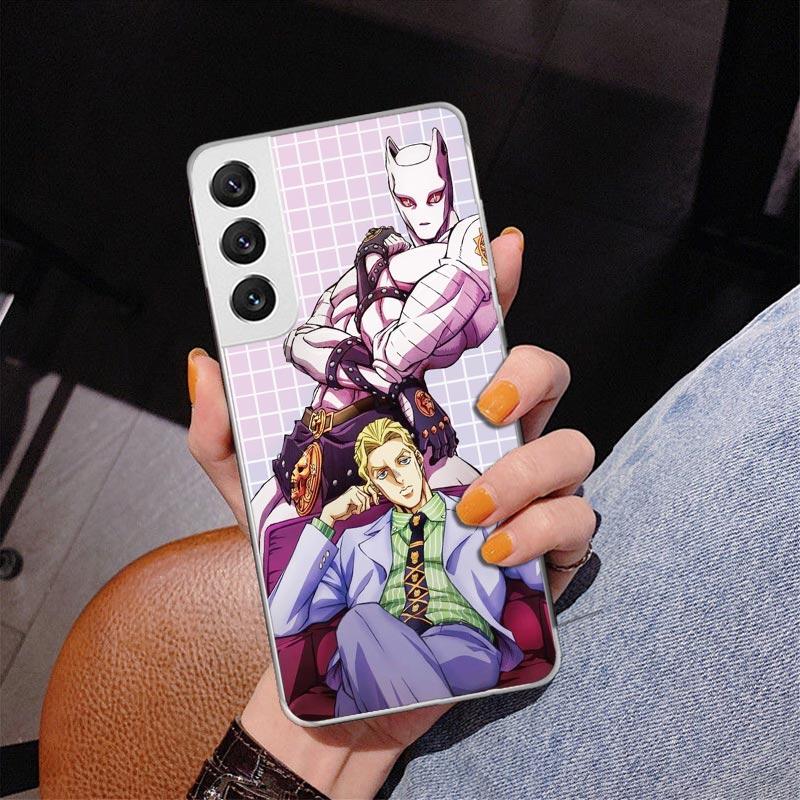 JoJo Adventure Killer Queen Phone Case For Samsung Galaxy S24 S25 Edge S26 Ultra S23 S22 S21 Plus S20 FE + Personalized Print Co