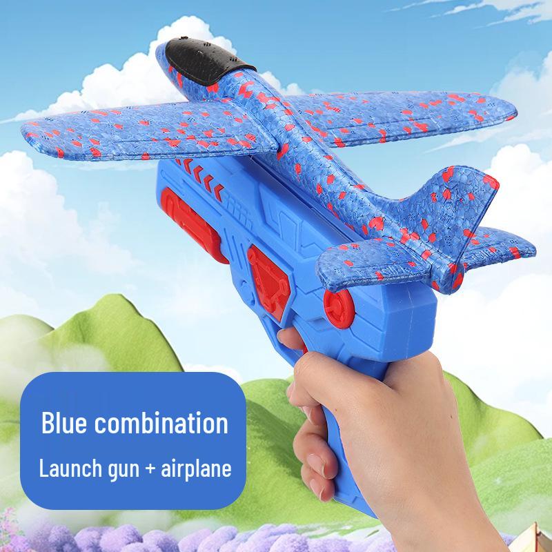 Детский пистолет-самолет из пенопласта с катапультой - уличная игрушка для веселья в небесном парке