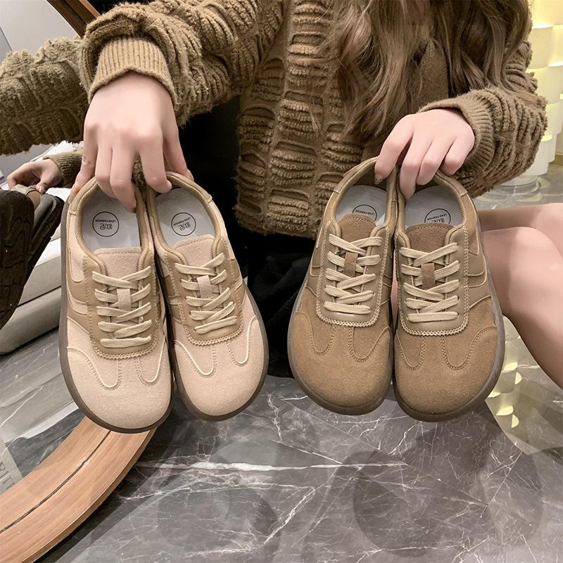 Версия новая ретро с большой головой уродливые милые хлебные туфли Boken shoes Doudou shoes туфли на шнурках немецкие тренировочные туфли женские