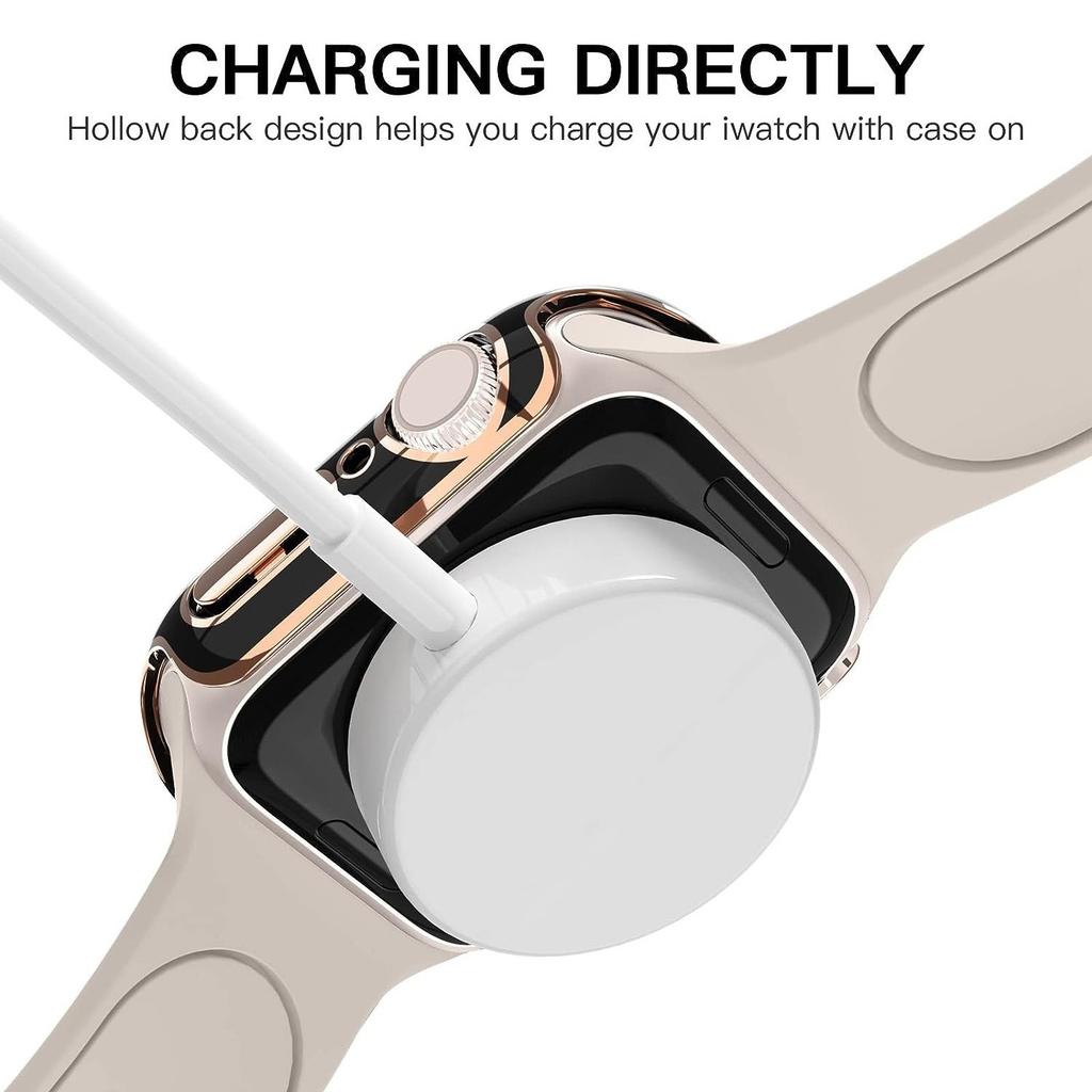 Двухцветный чехол для Apple Watch S10 42мм 46мм 45мм 44мм ПК полый защитный чехол для Iwatch S9 S8 40мм 41мм 38мм
