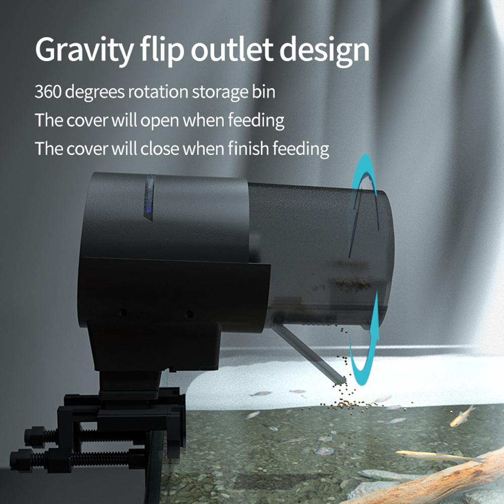 210 мл Большая емкость Кормушка для рыб Управление через приложение для мобильного телефона WiFi Интеллектуальный таймер Автоматическая кормушка Аквариум Кормушка для золотых рыбок