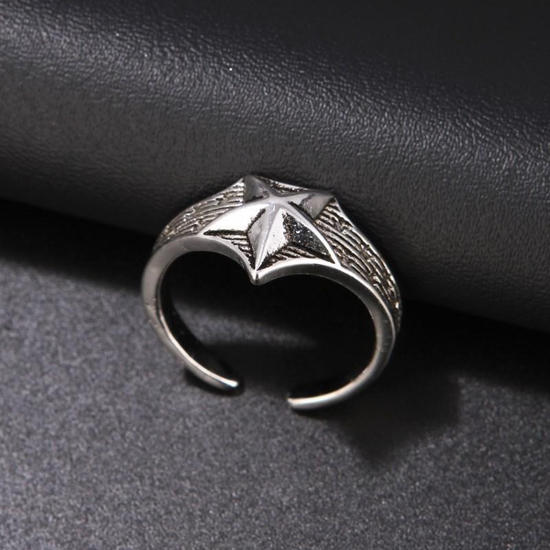 Винтажное Серебряное Кольцо-Крест Больших Восточных Ворот Женское Croix Панк Тренд Открытое Кольцо на Указательный Палец Мужское и Женское