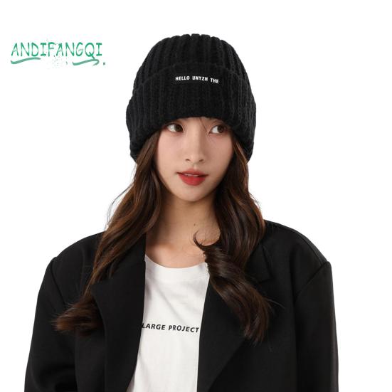 Зимняя теплая шапка - супермягкая эластичная, однотонная, ветрозащитная, утолщенная защита ушей, лыжи на открытом воздухе, женская шапка-бини