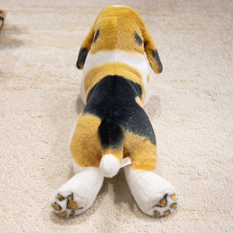 Simulation Beagle Plush Toy Cute Fluffy Cartoon Stuffed Animal Dog Doll Home Decor Gifts For Kids