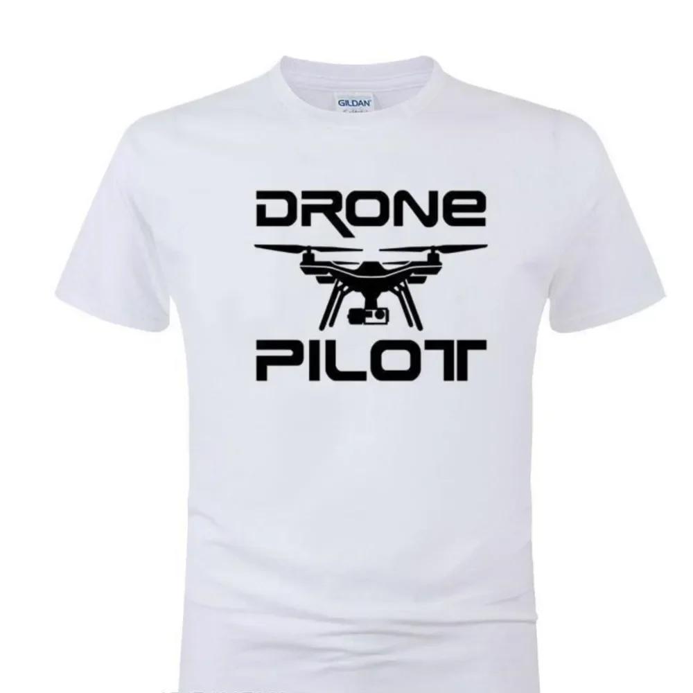 New Drone Pilotuav Funny Printed T Shirt Cotton Crew Neck Unisexs Clothing Brand Tee Plus Size