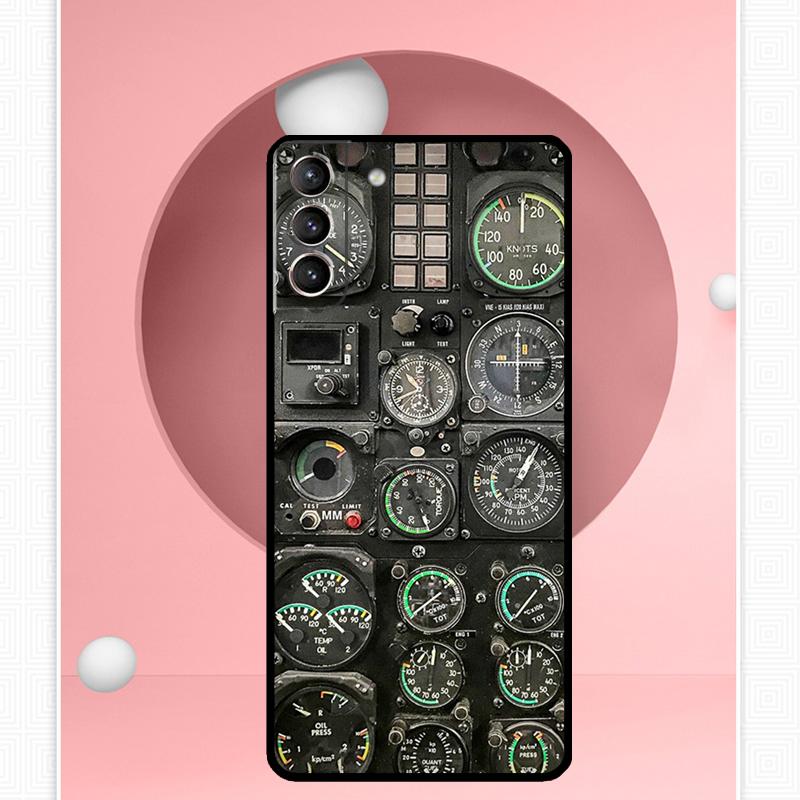 Flight Instruments Case For Samsung Galaxy S25 Ultra S21 S22 S23 S24 Ultra S9 S10 S20 Plus S25 FE Cover Funda