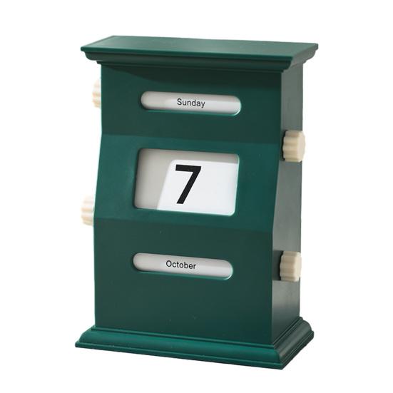 Вечный календарь в ретро-стиле, настольный календарь с вращающимся дисплеем, простая ручная настройка даты, месяца, дня, календарь