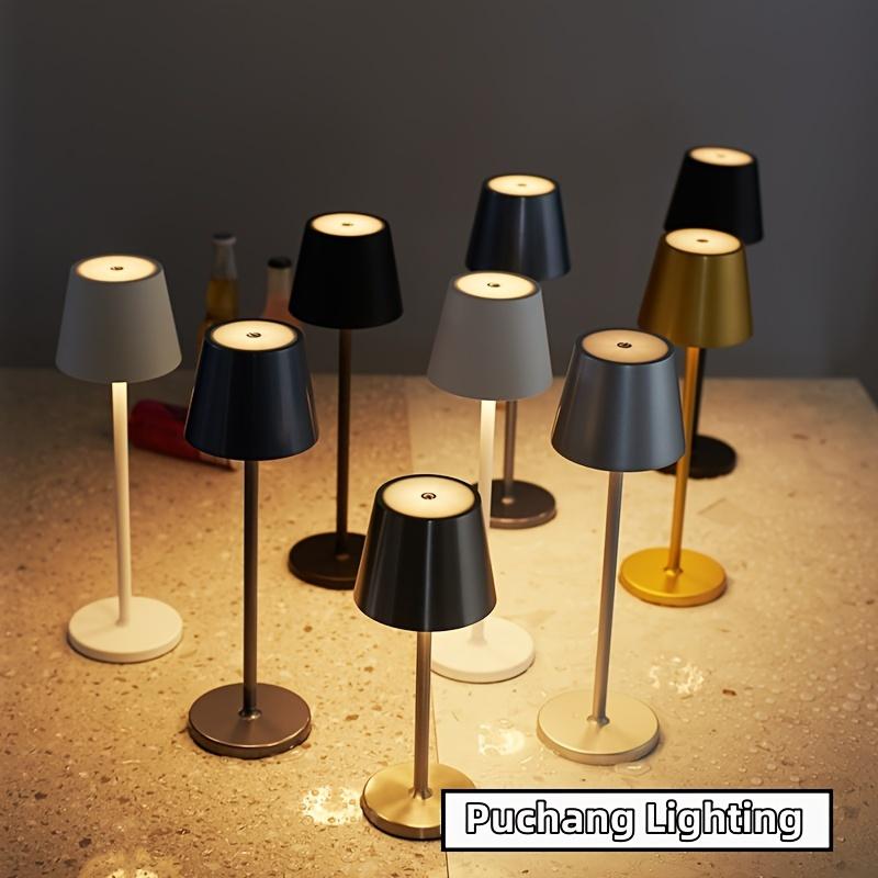 LED Table Lamp Rechargeable Touch 3 Colors Dimmable Desk Lamp For Bedroom Living Room Dining Room Bar Hotel Coffee Room Decor