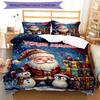 3PC Custom Name Christmas Magic Night Bedding Set Duvet Cover Closure Includes 1 Duvet Cover & 2 Pillowcases for Bedroom