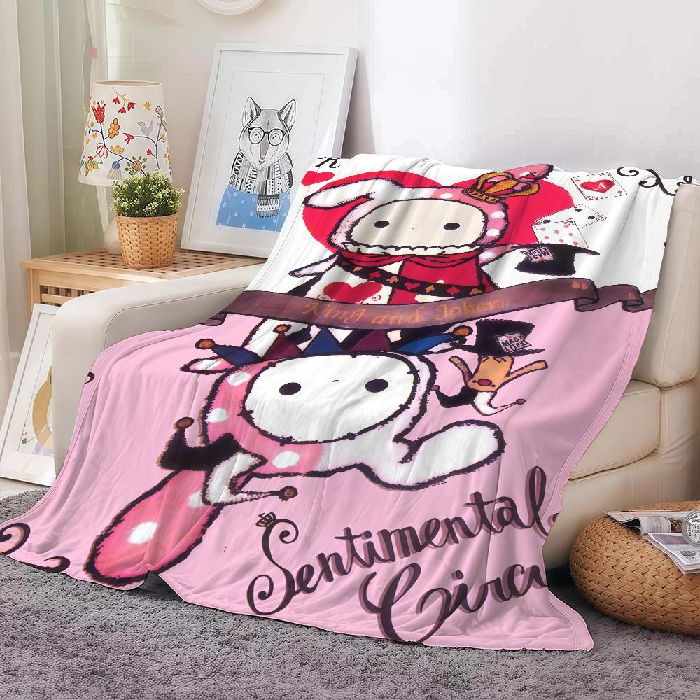 Cartoon cute S-SentiMental C-Circus Blanket For Sofa Office Bed Plane Travel Sleep Read Relax Camping Soft And Warm