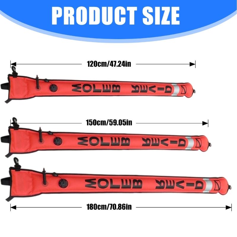 Surfaces Marker Buoys and Dives Reel Set Open Bottom Safety Inflatable Dives Float with Reel Storage Bag Easy to Use