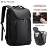 BANGE Men's Casual Leather Business Backpack - Top Layer Cowhide Fashion Computer Bag