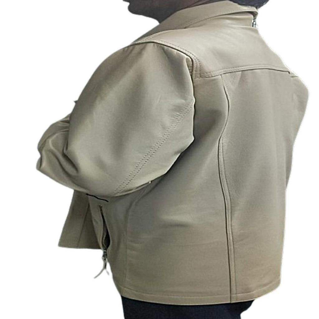 Мужская куртка-рубашка из натуральной кожи ягненка, кремово-белая, новая мужская кожаная куртка, классическая рубашка, Western Cafe Racer, Bike Rider, стильная рубашка