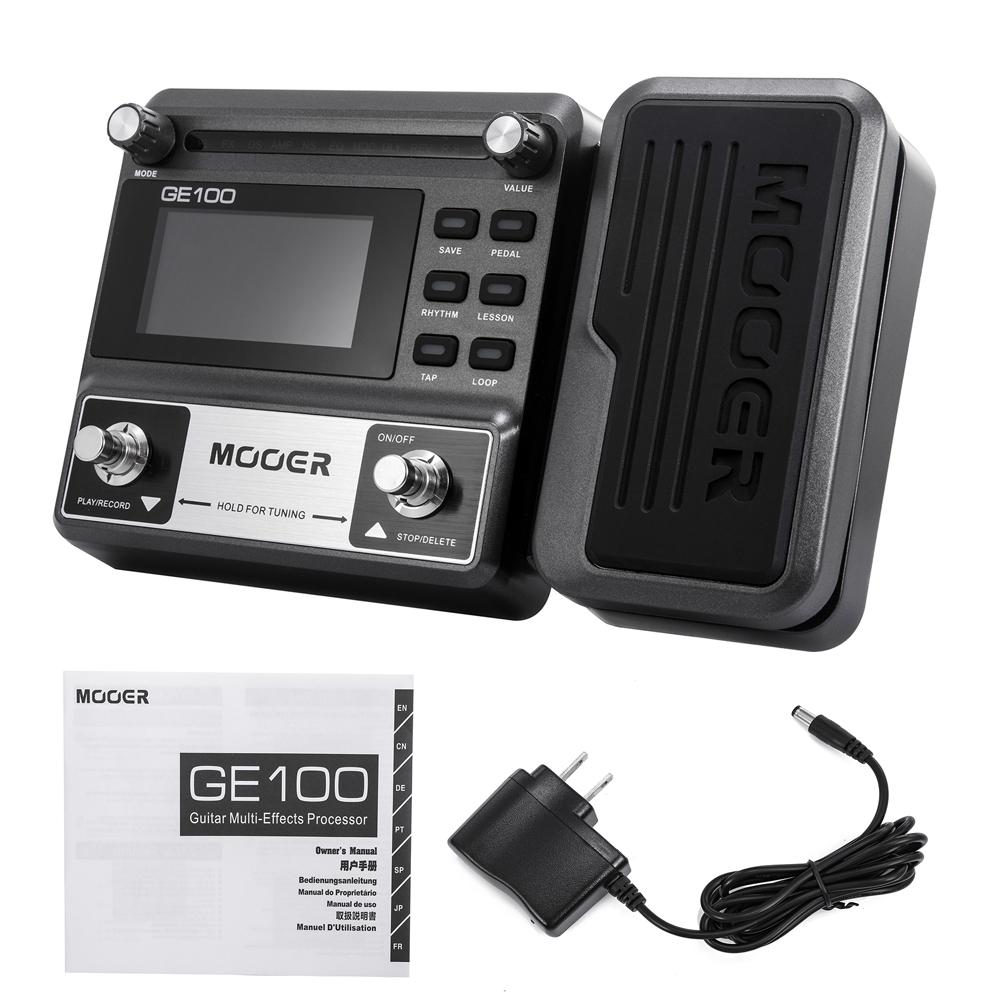 GE100 Гитарная педаль Мультиэффект-процессор Педаль эффектов с записью лупа Макс. время 180 с 8 модулей эффектов 40 ритмов ударных