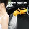 Car Cooling Fan Auto Rear Seat Headrest Electric Air Fan Portable 3 Speed USB Powered for Vehicle SUV RV Interior