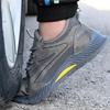Fashion Steel Toe Safety Shoes Summer Mesh Safety Shoes Breathable Work Shoes Protective Lightweight Work Safety Sneakers for Men Women
