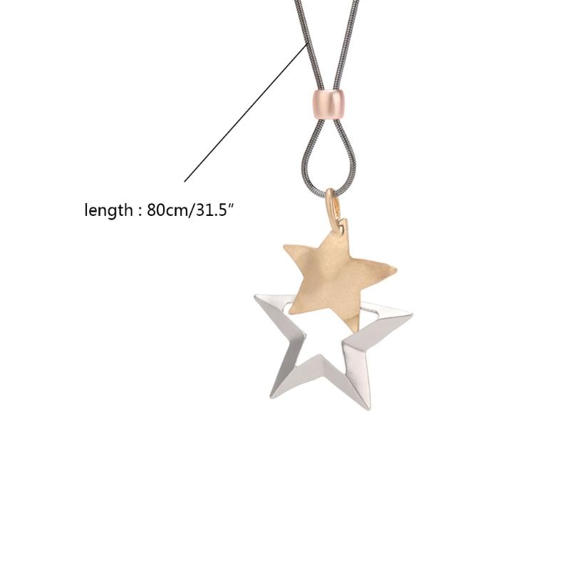 Модный тренд Легкая роскошь Нишевый сенс Ключичная цепочка Темперамент Простой Холодный ветер Пятиконечная звезда Полая подвеска