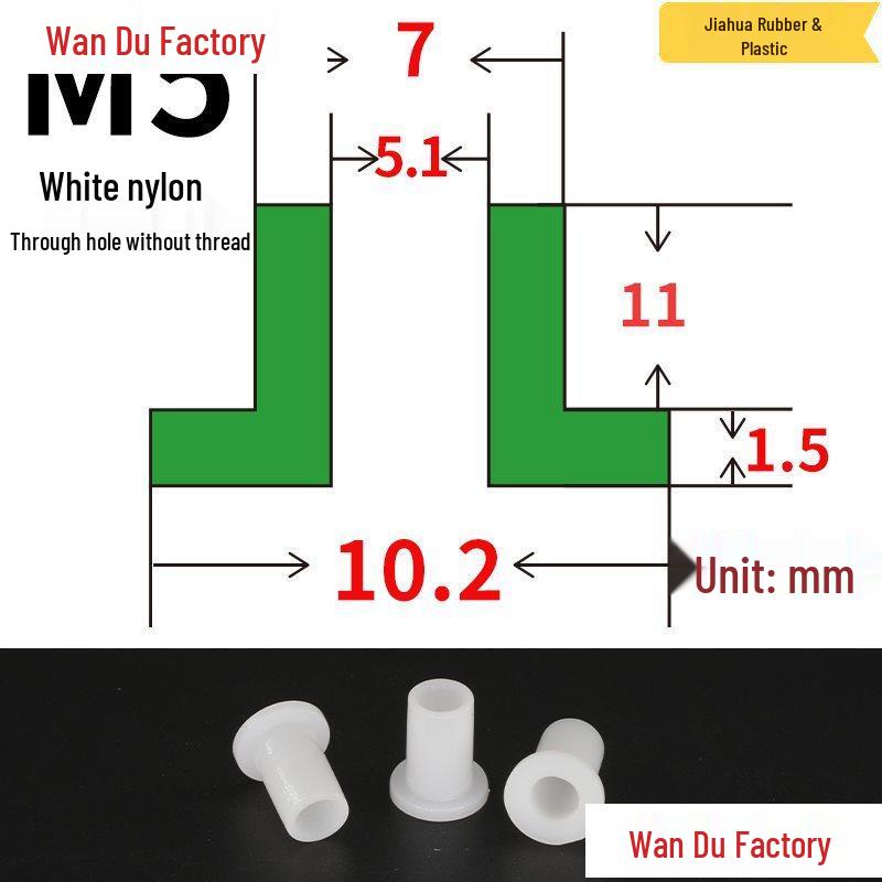 T-Shaped Nylon Insulating Bushing Spacer for M3-M35 Threads